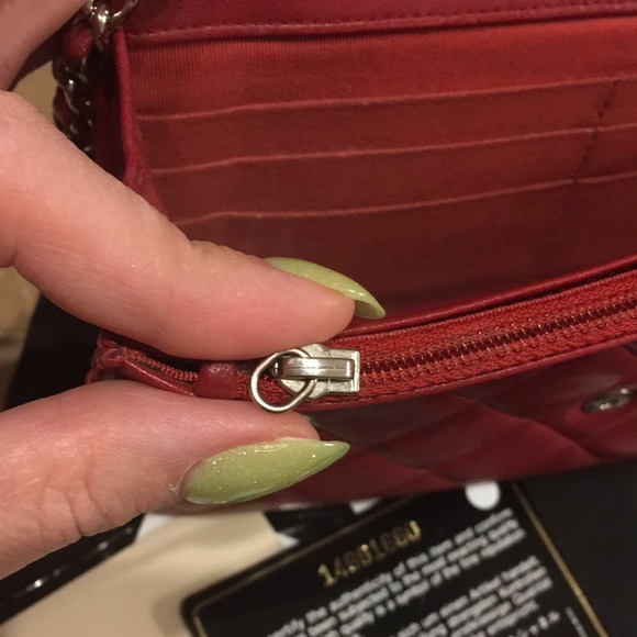 Red Chanel Quilted WOC Wallet on Chain - Picture 6 of 14